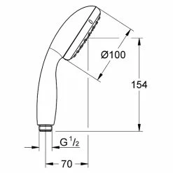 BAUHAUS Grohe Tempesta 100 Handbrause Anzahl Funktionen: 2, 5,7 L/min Bei 3 Bar, Chrom 5 BAUHAUS Grohe Tempesta 100 Handbrause Anzahl Funktionen: 2, 5,7 L/min Bei 3 Bar, Chrom -Sanitärinstallation Verkaufsladen 12 1038