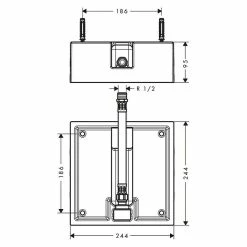 BAUHAUS Hansgrohe Grundkörper Raindance Air 24,4 X 24,4 Cm 5 BAUHAUS Hansgrohe Grundkörper Raindance Air 24,4 X 24,4 Cm -Sanitärinstallation Verkaufsladen 12 1193