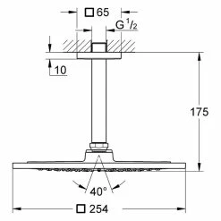 BAUHAUS Grohe Rainshower F-Series 10 Kopfbrausen-Set 25,4 X 25,4 Cm, 9,5 L/min Bei 3 Bar, Deckenmontage, Chrom 5 BAUHAUS Grohe Rainshower F-Series 10 Kopfbrausen-Set 25,4 X 25,4 Cm, 9,5 L/min Bei 3 Bar, Deckenmontage, Chrom -Sanitärinstallation Verkaufsladen 12 1264