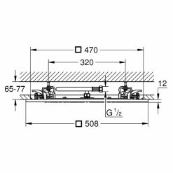 BAUHAUS Grohe Kopfbrause Rainshower F-Series 20 L X B: 50,8 X 50,8 Cm, 20 L/min Bei 3 Bar, Anzahl Funktionen: 1, Chrom -Sanitärinstallation Verkaufsladen 12 1329