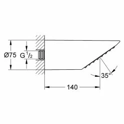 BAUHAUS Grohe Sena Kopfbrause 75 Anzahl Funktionen: 1, 12 L/min Bei 3 Bar, Chrom 5 BAUHAUS Grohe Sena Kopfbrause 75 Anzahl Funktionen: 1, 12 L/min Bei 3 Bar, Chrom -Sanitärinstallation Verkaufsladen 12 1334