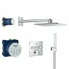 BAUHAUS Grohe SmartControl Überkopfbrausen-Set Chrom, Eckig, Metall, Anzahl Funktionen: 2 -Sanitärinstallation Verkaufsladen 12 134