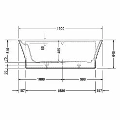 BAUHAUS Duravit Cape Cod Badewanne 190 X 90 Cm, Vorwand, Mineralguss, Weiß 8 BAUHAUS Duravit Cape Cod Badewanne 190 X 90 Cm, Vorwand, Mineralguss, Weiß -Sanitärinstallation Verkaufsladen 12 1408
