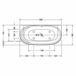 BAUHAUS Duravit Cape Cod Badewanne 190 X 90 Cm, Vorwand, Mineralguss, Weiß 9 BAUHAUS Duravit Cape Cod Badewanne 190 X 90 Cm, Vorwand, Mineralguss, Weiß -Sanitärinstallation Verkaufsladen 12 1409