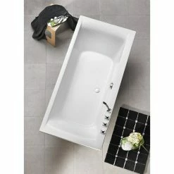 BAUHAUS Ottofond Badewanne Palermo 200 X 90 Cm, Sanitäracryl, Weiß