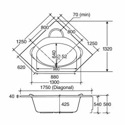 BAUHAUS Ottofond Eckbadewanne Agadir 125 X 125 Cm, Sanitäracryl, Weiß 7 BAUHAUS Ottofond Eckbadewanne Agadir 125 X 125 Cm, Sanitäracryl, Weiß -Sanitärinstallation Verkaufsladen 12 1474
