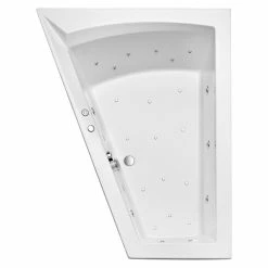 BAUHAUS Ottofond Whirlpool Cebu 2 B Linksseitig, 175 X 135/70 Cm, Sanitäracryl, Weiß