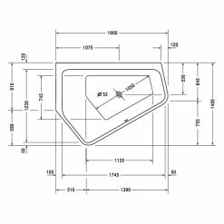 BAUHAUS Duravit Badewanne Paiova 5 190 X 140 Cm, Raumecke Links, Sanitäracryl, Weiß -Sanitärinstallation Verkaufsladen 12 1489