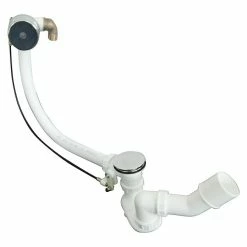 BAUHAUS Ottofond Ab- & Überlaufgarnitur Rotexa Mit Drehexcenterbetätigung, Mit Wassereinlauf, Verchromt