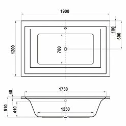 BAUHAUS Ottofond Badewanne Phenix 190 X 120 Cm, Sanitäracryl, Weiß -Sanitärinstallation Verkaufsladen 12 1520