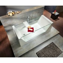 BAUHAUS Ottofond Freistehende Badewanne Optic 181 X 81 Cm, Mineralguss, Weiß -Sanitärinstallation Verkaufsladen 12 1541