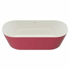 BAUHAUS Camargue Freistehende Badewanne Torino L X B: 170 X 80 Cm, 268 L, Sanitäracryl, Rot/Weiß -Sanitärinstallation Verkaufsladen 12 1589