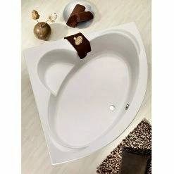 BAUHAUS Ottofond Eckbadewanne Piräus 151 X 151 Cm, Sanitäracryl, Weiß