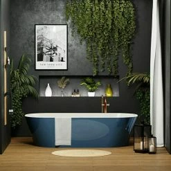 BAUHAUS Camargue Freistehende Badewanne Torino L X B: 170 X 80 Cm, 268 L, Sanitäracryl, Blau/Weiß -Sanitärinstallation Verkaufsladen 12 1607