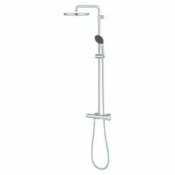 BAUHAUS Grohe Duschsystem 250 Mit Thermostatarmatur, Lochabstand: 101,6 Cm, Anzahl Strahlarten: 2 Stk., Chrom -Sanitärinstallation Verkaufsladen 12 163