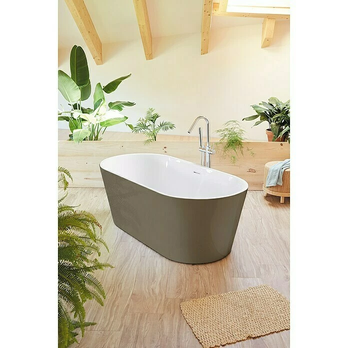 BAUHAUS Camargue Freistehende Badewanne Torino L X B: 170 X 80 Cm, 268 L, Sanitäracryl, Beige/Weiß 3 BAUHAUS Camargue Freistehende Badewanne Torino L X B: 170 X 80 Cm, 268 L, Sanitäracryl, Beige/Weiß