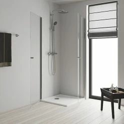 BAUHAUS Grohe Duschsystem 250 Mit Thermostatarmatur, Lochabstand: 101,6 Cm, Anzahl Strahlarten: 2 Stk., Chrom -Sanitärinstallation Verkaufsladen 12 164