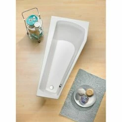 BAUHAUS Ottofond Badewanne Bari Mod. A Rechtsseitig, 160 X 75 Cm, Sanitäracryl, Weiß