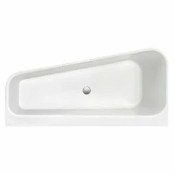 BAUHAUS Ottofond Badewanne Debby 155 X 75 Cm, Rechtsseitig, Mit Ab- & Überlaufgarnitur, Sanitäracryl, Weiß