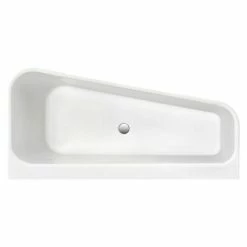 BAUHAUS Ottofond Badewanne Debby 155 X 75 Cm, Linksseitig, Mit Ab- & Überlaufgarnitur, Sanitäracryl, Weiß