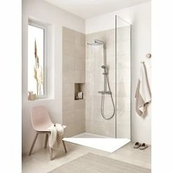 BAUHAUS Grohe Vitalio Start Duschsystem Typ 2 Mit Thermostatarmatur, Lochabstand: 101,6 Cm, Chrom -Sanitärinstallation Verkaufsladen 12 179