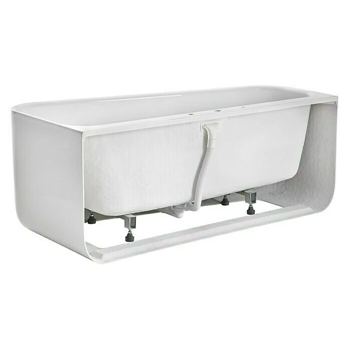 BAUHAUS Ottofond Badewanne Debby 155 X 75 Cm, Linksseitig, Mit Ab- & Überlaufgarnitur, Sanitäracryl, Weiß 4 BAUHAUS Ottofond Badewanne Debby 155 X 75 Cm, Linksseitig, Mit Ab- & Überlaufgarnitur, Sanitäracryl, Weiß – Bild 2