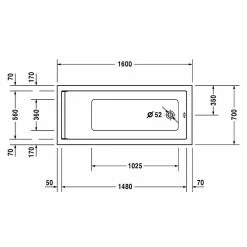 BAUHAUS Duravit Starck 1 Badewanne 160 X 70 Cm, Sanitäracryl, Weiß -Sanitärinstallation Verkaufsladen 12 1837