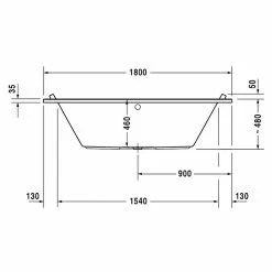 BAUHAUS Duravit Starck 1 Badewanne 180 X 80 Cm, Rechteck, Sanitäracryl, Weiß -Sanitärinstallation Verkaufsladen 12 1844