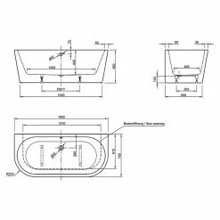 BAUHAUS Ottofond Badewanne Siesta 165 X 75 Cm, Sanitäracryl, Weiß -Sanitärinstallation Verkaufsladen 12 1858