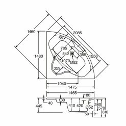 BAUHAUS Ottofond Eckbadewanne Odessa 147,5 X 147,5 Cm, Sanitäracryl, Weiß 7 BAUHAUS Ottofond Eckbadewanne Odessa 147,5 X 147,5 Cm, Sanitäracryl, Weiß -Sanitärinstallation Verkaufsladen 12 1867