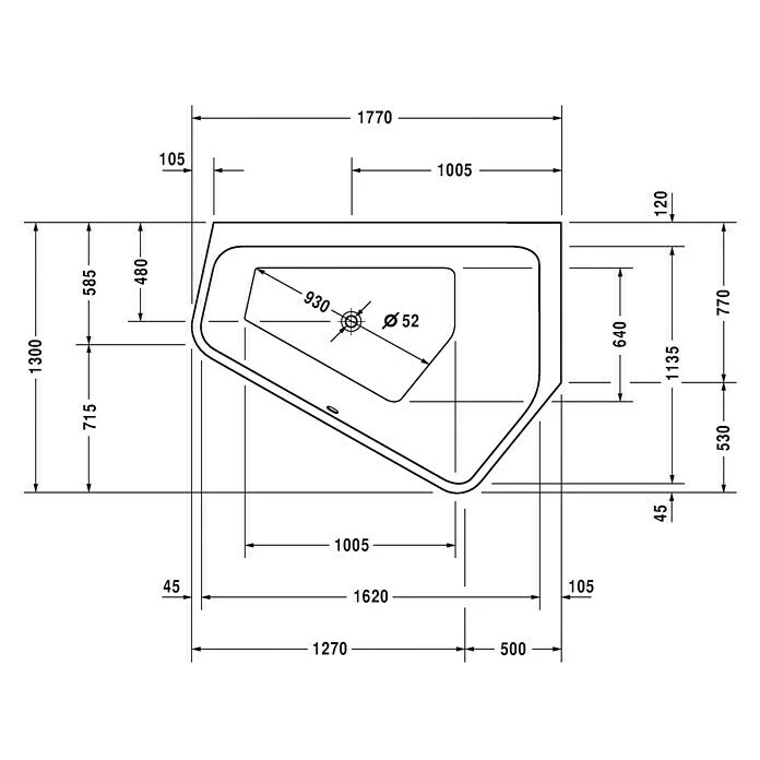 BAUHAUS Duravit Badewanne Paiova 5 177 X 130 Cm, Raumecke Rechts, Sanitäracryl, Weiß 5 BAUHAUS Duravit Badewanne Paiova 5 177 X 130 Cm, Raumecke Rechts, Sanitäracryl, Weiß – Bild 3