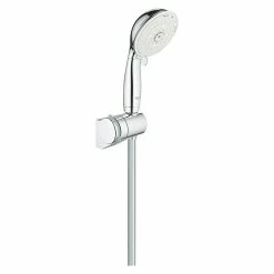 BAUHAUS Grohe Tempesta Rustic Brause-Set 100 Anzahl Funktionen: 4, Durchmesser Handbrause: 10 Cm, Chrom, Weiß