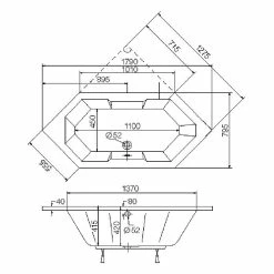 BAUHAUS Ottofond Badewanne Nevada 180 X 80 Cm, Sanitäracryl, Weiß -Sanitärinstallation Verkaufsladen 12 1945