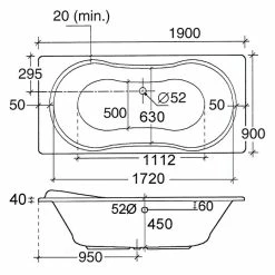 BAUHAUS Ottofond Badewanne Savona 190 X 90 Cm, Sanitäracryl, Weiß -Sanitärinstallation Verkaufsladen 12 1961
