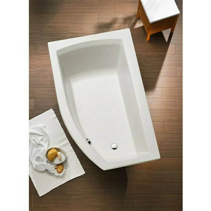 BAUHAUS Ottofond Badewanne Juno B Linksseitig, 160 X 98/63 X 45 Cm, Sanitäracryl, Weiß 3 BAUHAUS Ottofond Badewanne Juno B Linksseitig, 160 X 98/63 X 45 Cm, Sanitäracryl, Weiß