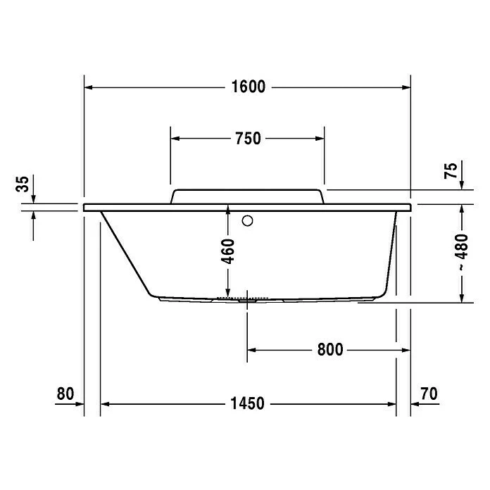 BAUHAUS Duravit DuraStyle Badewanne 160 X 70 Cm, Rückenschräge Links, Sanitäracryl, Weiß 7 BAUHAUS Duravit DuraStyle Badewanne 160 X 70 Cm, Rückenschräge Links, Sanitäracryl, Weiß – Bild 5