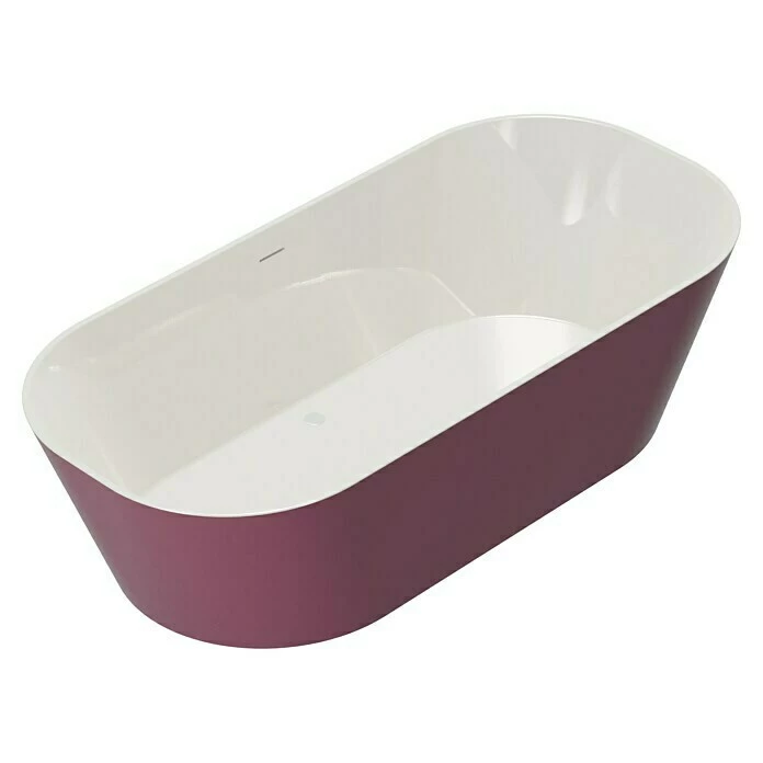 BAUHAUS Camargue Freistehende Badewanne Torino L X B: 170 X 80 Cm, 268 L, Sanitäracryl, Bordeaux/Weiß 5 BAUHAUS Camargue Freistehende Badewanne Torino L X B: 170 X 80 Cm, 268 L, Sanitäracryl, Bordeaux/Weiß – Bild 3