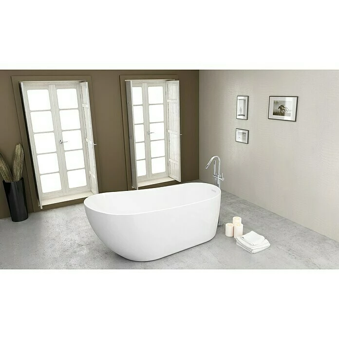 BAUHAUS Camargue Freistehende Badewanne Dalia L X B: 180 X 80 Cm, Sanitäracryl, Weiß 5 BAUHAUS Camargue Freistehende Badewanne Dalia L X B: 180 X 80 Cm, Sanitäracryl, Weiß – Bild 3