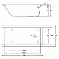 BAUHAUS Ottofond Badewanne Filo 180 X 80 Cm, Sanitäracryl, Weiß -Sanitärinstallation Verkaufsladen 12 2030