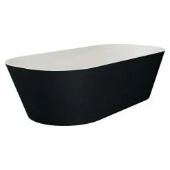 BAUHAUS Camargue Freistehende Badewanne Torino L X B: 170 X 80 Cm, 268 L, Sanitäracryl, Schwarz/Weiß -Sanitärinstallation Verkaufsladen 12 2072