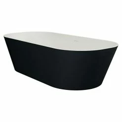 BAUHAUS Camargue Freistehende Badewanne Torino L X B: 170 X 80 Cm, 268 L, Sanitäracryl, Schwarz/Weiß -Sanitärinstallation Verkaufsladen 12 2073