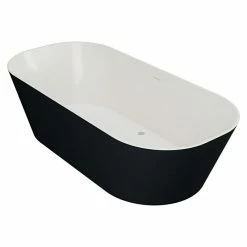 BAUHAUS Camargue Freistehende Badewanne Torino L X B: 170 X 80 Cm, 268 L, Sanitäracryl, Schwarz/Weiß -Sanitärinstallation Verkaufsladen 12 2074
