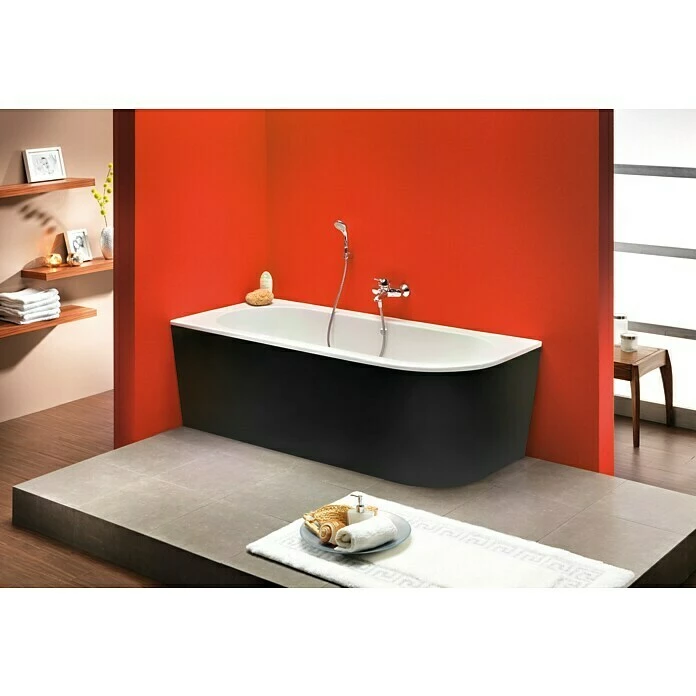 BAUHAUS Ottofond Badewanne Siesta Corner Rechtsseitig, 178 X 78 Cm, Sanitäracryl, Schwarz/Weiß 3 BAUHAUS Ottofond Badewanne Siesta Corner Rechtsseitig, 178 X 78 Cm, Sanitäracryl, Schwarz/Weiß