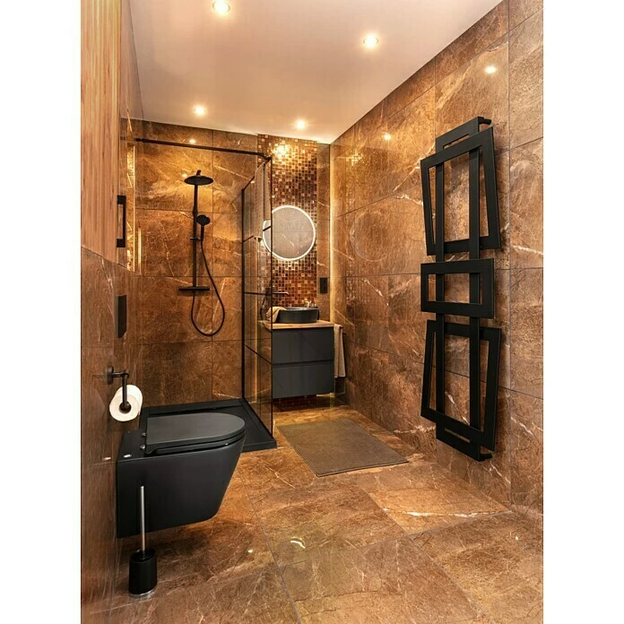 BAUHAUS Designheizkörper Art II 60 X 180 Cm, 1.019 W Bei 75/65/20 °C, Nabenabstand: 50 Mm, Schwarz 4 BAUHAUS Designheizkörper Art II 60 X 180 Cm, 1.019 W Bei 75/65/20 °C, Nabenabstand: 50 Mm, Schwarz – Bild 2