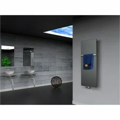 BAUHAUS Designheizkörper Manhattan 2 47 X 120 Cm, Mit 1 Handtuchhalter (15 Mm), 799 W Bei 75/65/20 °C, Moonstone-Grau -Sanitärinstallation Verkaufsladen 12 2177