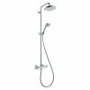 BAUHAUS Hansgrohe Duschsystem Croma Showerpipe 220 Mit Thermostatarmatur, Lochabstand: 103,8 Cm, Anzahl Strahlarten: 4 Stk., Chrom -Sanitärinstallation Verkaufsladen 12 222