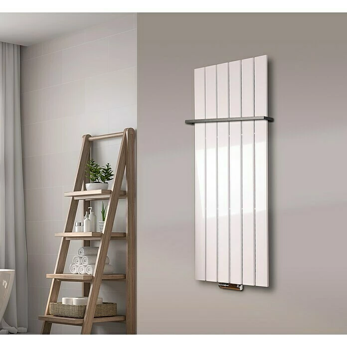 BAUHAUS Designheizkörper Peking 47 X 120 Cm, Mit 1 Handtuchhalter (15 Mm), 799 W Bei 75/65/20 °C, Weiß 8 BAUHAUS Designheizkörper Peking 47 X 120 Cm, Mit 1 Handtuchhalter (15 Mm), 799 W Bei 75/65/20 °C, Weiß – Bild 6