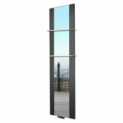 BAUHAUS Designheizkörper Singapur 47 X 180 Cm, Mit 2 Handtuchhalter (15 Mm), 1.118 W Bei 75/65/20 °C, Moonstone-Grau -Sanitärinstallation Verkaufsladen 12 2243