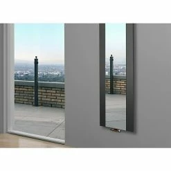 BAUHAUS Designheizkörper Singapur 47 X 180 Cm, Mit 2 Handtuchhalter (15 Mm), 1.118 W Bei 75/65/20 °C, Moonstone-Grau -Sanitärinstallation Verkaufsladen 12 2246