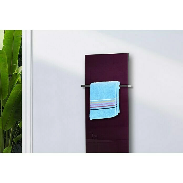 BAUHAUS Designheizkörper Montevideo 47 X 120 Cm, Mit 1 Handtuchhalter (15 Mm), 799 W Bei 75/65/20 °C, Purpur Violett 5 BAUHAUS Designheizkörper Montevideo 47 X 120 Cm, Mit 1 Handtuchhalter (15 Mm), 799 W Bei 75/65/20 °C, Purpur Violett – Bild 3